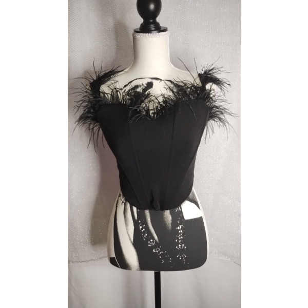 Cropped preto tomara-que-caia - Image 2