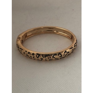 Bracelete Onça e Selva Dourado